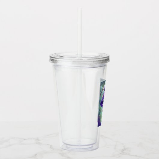 Schattige Witte Tijger Heks Tumbler Acryl Drinkbeker (Rechts)