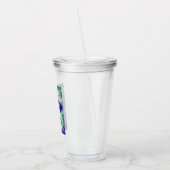 Schattige Witte Tijger Heks Tumbler Acryl Drinkbeker (Links)