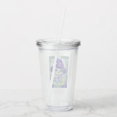 Schattige Witte Tijger Heks Tumbler Acryl Drinkbeker (Achterkant)