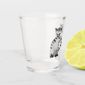 Schattige witte tijger keuken uit shot glas (Links)