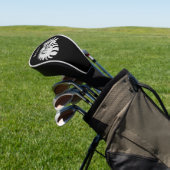 Schattige witte tijger Kitten Slaap-naamtag Golfheadcover (Insitu)