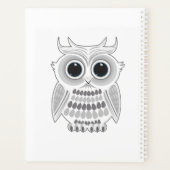 Schattige Witte Uil Grote Ogen Kawaii Bosdier Kuns Planner (Achterkant)