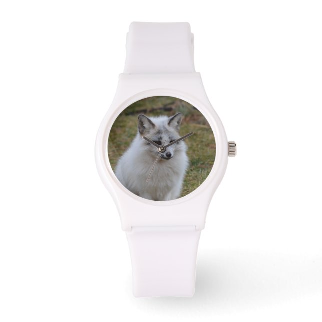 Schattige witte vos horloge (Voorkant)