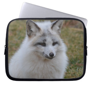 Schattige witte vos laptop sleeve