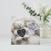 Schattige witte zwangerschapsaankondiging kaart (Staand voorkant)