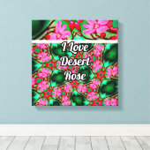 Schattige woestijnpatroon van het Roos Canvas Afdruk (Insitu (Houten vloer))