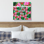 Schattige woestijnpatroon van het Roos Canvas Afdruk (Insitu (Slaapkamer))