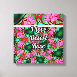 Schattige woestijnpatroon van het Roos Canvas Afdruk