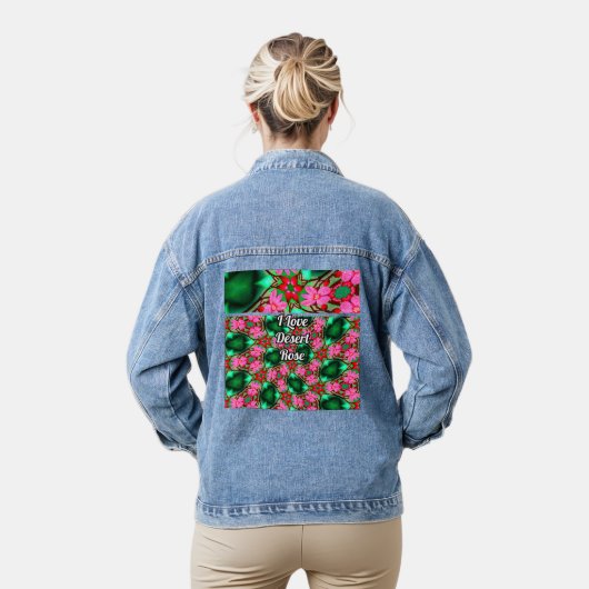 Schattige woestijnpatroon van het Roos Denim Jacket (Model)