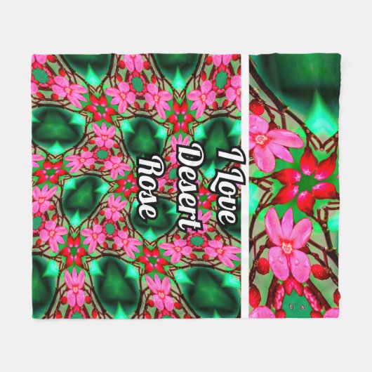 Schattige woestijnpatroon van het Roos Fleece Deken (Voorkant (Horizontaal))