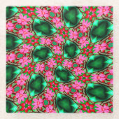 Schattige woestijnpatroon van het Roos Glazen Onderzetter (Voorkant)