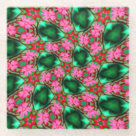 Schattige woestijnpatroon van het Roos Glazen Onderzetter