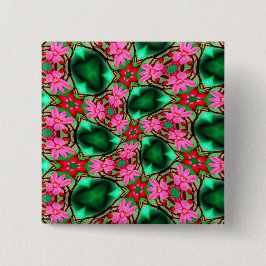 Schattige woestijnpatroon van het Roos Vierkante Button 5,1 Cm