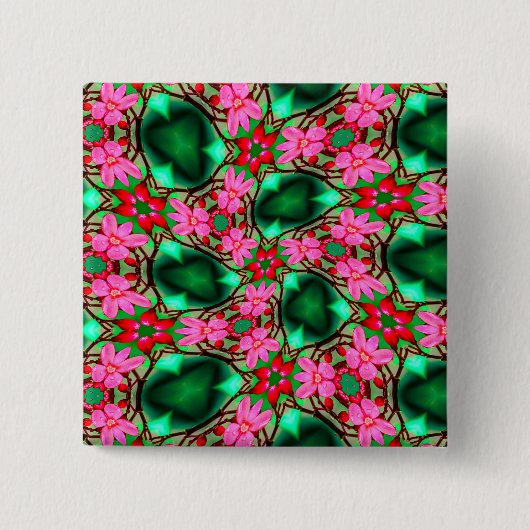 Schattige woestijnpatroon van het Roos Vierkante Button 5,1 Cm (Voorkant)