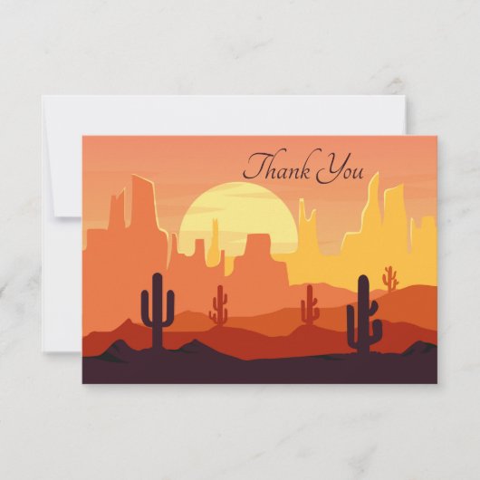 schattige woestijnplek voegt sentiment toe bedankkaart (Voorkant)
