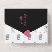 Schattige wol, wil jij de mijne zijn? Llama-liefde All In One Uitnodiging (Achterkant)