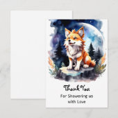 Schattige Wolf Pup Baby shower Bedankkaart (Voorkant / Achterkant)