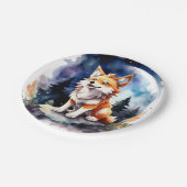 Schattige Wolf Pup Baby shower Papieren Bordje (Gekanteld)