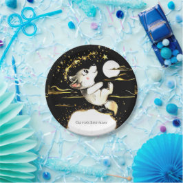 Schattige Wolf Verjaardag Papieren Bordje