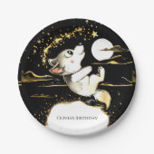 Schattige Wolf Verjaardag Papieren Bordje (Voorkant)