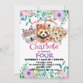 Schattige Wolf wasbeer oerwoud Dieren Verjaardag B Kaart (Voorkant)