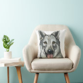 Schattige Wolf Wildlife Natuur Portret Kussen (Stoel)