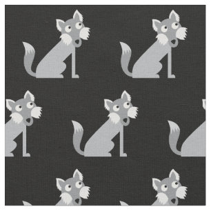 Schattige Wolf Wolven Kind Baby Slaapkamer Zwart Stof