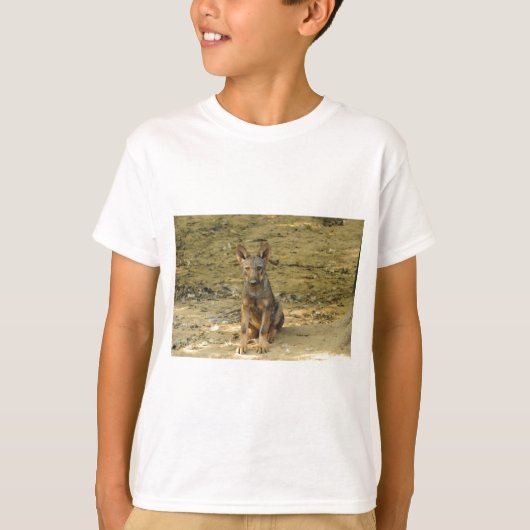 Schattige wolfsjong t-shirt (Voorkant)