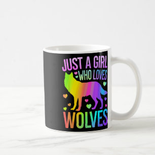 Schattige wolfskunst voor vrouwen meisjes Wof-pakk Koffiemok