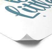 Schattige wolken en sterren "Droom groot kleine" Poster (Hoek)