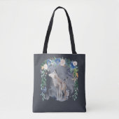 schattige wolvenliefhebbers tote bag (Voorkant)