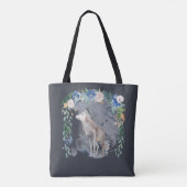 schattige wolvenliefhebbers tote bag (Achterkant)