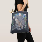 schattige wolvenliefhebbers tote bag (Dichtbij)