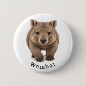 Schattige Wombat Ronde Button 5,7 Cm (Voorkant)