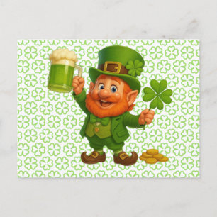 Schattige/wonderlijke kabouter Saint Patrick's Day Briefkaart