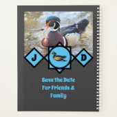 Schattige Wood Duck Monogram Foto Planner (Achterkant)