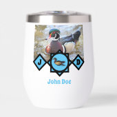 Schattige Wood Duck Name Tag Foto (Voorkant)
