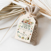 Schattige Woodland Animal Adventure Neutraal Baby Cadeaulabel