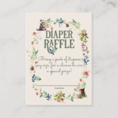 Schattige Woodland Animal Adventure Neutraal Baby  Informatiekaartje (Voorkant)