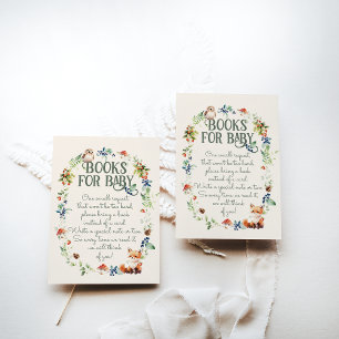 Schattige Woodland Animal Adventure Neutraal Baby  Informatiekaartje