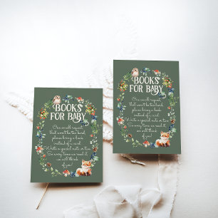 Schattige Woodland Animal Adventure Neutraal Baby Informatiekaartje