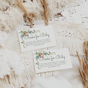 Schattige Woodland Animal Adventure Neutraal Baby  Informatiekaartje