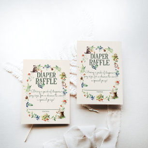 Schattige Woodland Animal Adventure Neutraal Baby Informatiekaartje