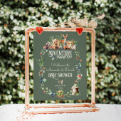 Schattige Woodland Animal Adventure Neutraal Baby  Poster