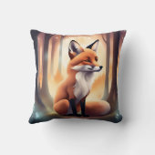 Schattige Woodland Animal Fox Baby Kussen (Achterkant)