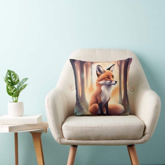 Schattige Woodland Animal Fox Baby Kussen (Stoel)