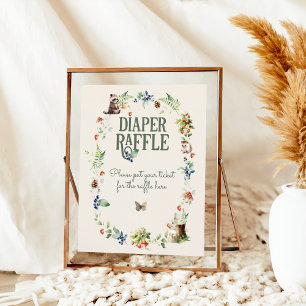 Schattige Woodland Animal Neutral Baby shower Luie Poster