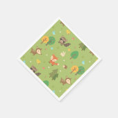 Schattige Woodland Animal Pattern Baby shower Part Servet (Hoek)