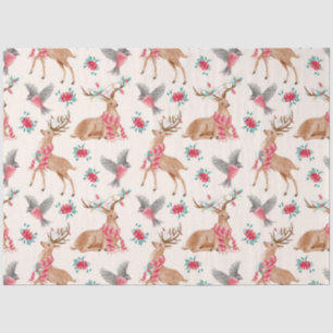 Schattige Woodland Animals Christmas Tissue Paper Tissuepapier