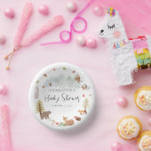 Schattige Woodland Animals Waterverf Baby shower Papieren Kommen (Feest)